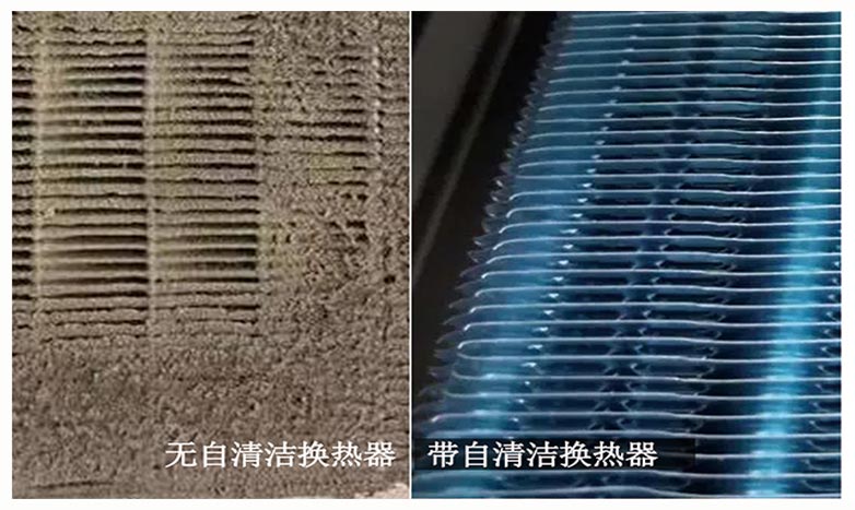 換熱翅片清洗前后對比